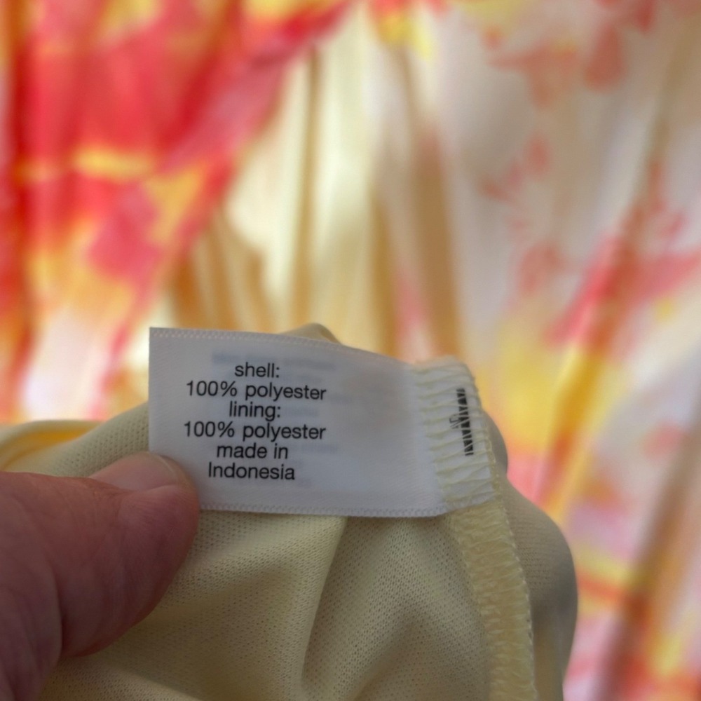 Lane Bryant Womens 18 Floral Handkerchief Hem Maxi Dress Orange Yellow Tassels - Picture 4 of 15